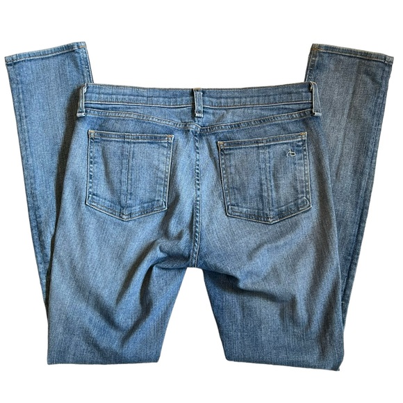 Rag & Bone Women’s Sz 28 Mid Rise Skinny Distressed Denim Jeans - Picture 8 of 12